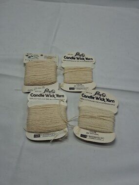 Lily Candle Wick Yarn #862 Natural 100% Cotton, Lot of 4,